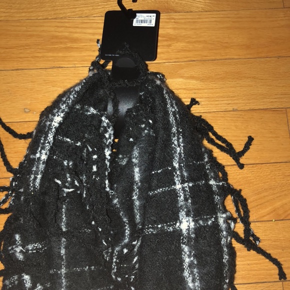 Brand new Black Plaid Eco Conscious Infinity Scarf - Picture 5 of 7